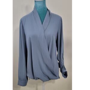 Anthropologie Pleione Blouse Womens Medium Long Sleeve V-Neck Sexy Cottagecore